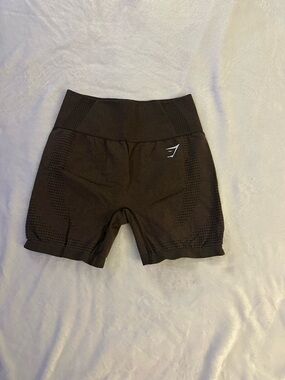 Gymshark Brown Seamless High-Waist Bike Shorts